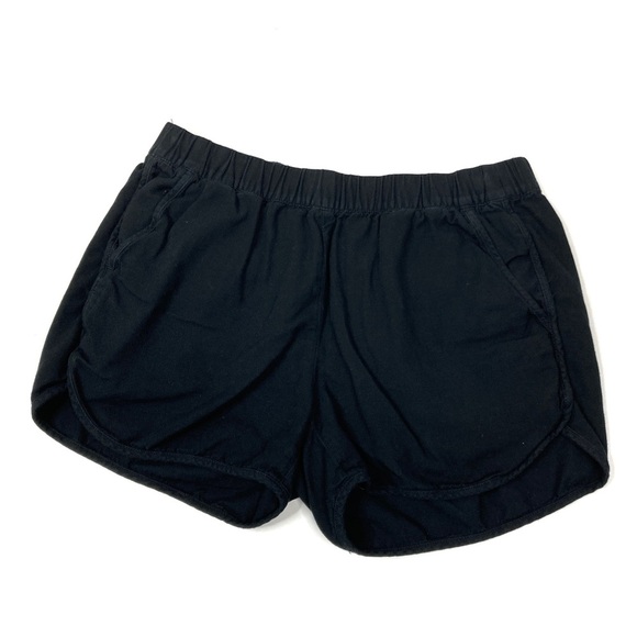 Madewell | Black Cotton Blend Elastic Waistband Shorts XS - Picture 1 of 5